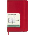 Kalendarz książkowy format 9x14 cm tygodniowy 2027 Moleskine Classic Planner Pocket, oprawa miękka scarlet red