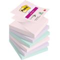 Karteczki harmonijkowe Post-it Super Sticky Z-Notes 76 x 76 mm, kolekcja Soulful, 3 kolory bloczków 6 x 90 kartek