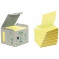 Karteczki harmonijkowe Post-it Z-Notes Ekologiczne 76 x 76 mm, żółte bloczki 6 x 100 kartek