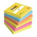 Karteczki samoprzylepne Post-it 76 x 76 mm, kolekcja Energetic, 5 kolorów bloczków 6 x 100 kartek