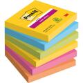 Karteczki samoprzylepne Post-it Super Sticky 76 x 76 mm, kolekcja Carnival, 5 kolorów bloczków 6 x 90 kartek