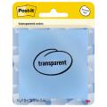 Karteczki samoprzylepne Post-it Transparent Notes 73 x 73 mm, przezroczysty pastelowy bloczek 36 kartek niebieskie