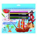 Kolorowanka dla chłopca KEYROAD Colouring Pad + 12 kredek miks wzorów
