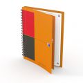 Kołozeszyt z teczką Oxford International Meetingbook B5, w kratkę, oprawa plastikowa 80 kartek