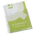 Koszulki poszerzane Q-Connect 3/4 A4 / 180 mikronów, krystaliczne, na katalogi, w folii 5 sztuk