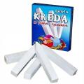 Kreda tablicowa biała mało pyląca Mar-Bor, kwadratowa 6 sztuk