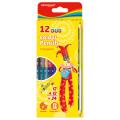Kredki dwustronne ołówkowe KEYROAD Duo Colour Pencils, trójkątne 2 x 12 kolorów