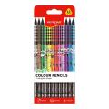Kredki ołówkowe bezdrzewne KEYROAD Plastic Colour Pencils, trójkątne w zwierzęcy wzór 12 kolorów