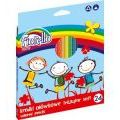 Kredki ołówkowe drewniane Fiorello Super Soft, trójkątne 24 kolory