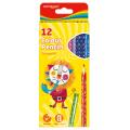 Kredki ołówkowe drewniane KEYROAD Colour Pencils, trójkątne 12 kolorów