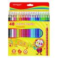Kredki ołówkowe drewniane KEYROAD Colour Pencils, trójkątne 48 kolorów