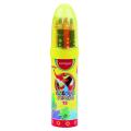Kredki ołówkowe drewniane KEYROAD Jumbo Colour Pencils w metalowej tubie, trójkątne 12 kolorów