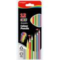 Kredki ołówkowe drewniane KEYROAD Neon Metallic Colour Pencils, trójkątne 12 kolorów