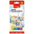 Kredki ołówkowe drewniane KEYROAD Premium Colour Pencils 4 mm, trójkątne 12 kolorów