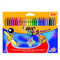 Kredki świecowe BIC Kids Plastidecor, okrągłe 24 kolory