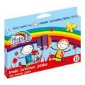 Kredki świecowe Fiorello Jumbo, okrągłe i grube 12 kolorów