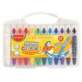 Kredki żelowe KEYROAD Silky Crayons Smoozy Craft w pudełku plastikowym, zmywalne 12 kolorów