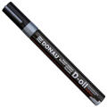 Marker olejowy pernamentny Donau D-Oil, okrągła końcówka 2,8 mm, tusz wodoodporny do renowacji napisów na nagrobkach srebrny