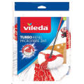 Mop obrotowy Vileda Turbo 2w1, zapasowy wkład z mikrofibry biały