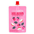 Mus owocowy jabłkowo-malinowy bez cukru OwoLovo Malinowo, tubka 200 g