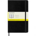 Notes Moleskine Classic L 13x21 cm, 192 strony w kratkę, miękka oprawa z gumką czarny w kratkę