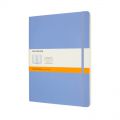 Notes Moleskine Classic XL 19x25 cm, 192 strony w linie, miękka oprawa z gumką błękitny