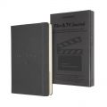 Notes Moleskine Passion Journals Movies & TV L 13x21 cm, 400 stron w linie, twarda oprawa z gumką szary