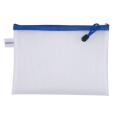 Obwoluta Donau Zipper Bag A4, transparentna koperta z suwakiem niebieska