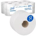 Papier toaletowy biały centralnie odwijany Kimberly-Clark Scott Control 8591, 2-warstwowy 12 rolek x 204 m
