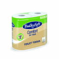 Papier toaletowy BulkySoft Comfort de-inked 66994, standardowy biały papier celulozowy, 2-warstwowy 4 rolki x 52,5 m