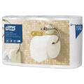 Papier toaletowy Tork Extra Soft T4 110406, standardowy biały papier celulozowy, 4-warstwowy 6 rolek x 19 m