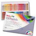 Pastele olejne Pentel Arts Oil Pastels 49 kolorów (2 x biały)