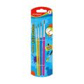 Pędzle okrągłe syntetyczne zestaw KEYROAD Artist Brushes Nr 0-8, plastikowe z metalowym okuciem 4 sztuki