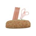 Piórnik kosmetyczka na suwak ECONOVO 20 x 5 x 6 cm, korkowa naturalny