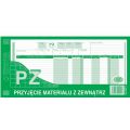 PZ Przyjęcie materiałów z zewnątrz 1/3 A3, samokopiujący druk Michalczyk i Prokop 362-2 80 kartek