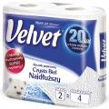 Ręczniki papierowe Velvet Extra Long 90 listków, kuchenne, biały papier celulozowy, 2-warstwowy 2 rolki