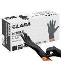 Rękawice nitrylowe Clara, bezpudrowe, czarne, 100 sztuk rozmiar L