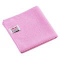 Ścierka z mikrofibry Vileda Professional MicroTuff Base 36 x 36 cm, 5 sztuk, do codziennego sprzątania różowa
