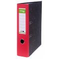 Segregator Donau ECO A4/80 mm z dźwignią, kolorowy grzbiet, marmurkowe boki czerwony