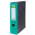 Segregator Donau ECO A4/80 mm z dźwignią, kolorowy grzbiet, marmurkowe boki zielony