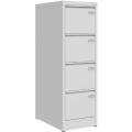 Szafka kartotekowa Malow na dokumenty A4 poziomo oraz teczki zawieszkowe, metalowa, szerokość 41,5 cm 4 szuflady