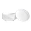 Talerze plastikowe okrągłe Office Products 100 sztuk, naczynia jednorazowe średnica 22 cm