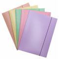 Teczka kartonowa Office Products Pastel A4, miękka 300g, lakierowana, z prostą gumką mix kolorów pastelowych