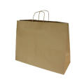 Torba papierowa 240 x 100 x 360 mm EcoBag, ze skręcanym uchwytem brązowa