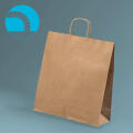 Torba papierowa 305 x 170 x 340 mm EcoBag 17,6L, ze skręcanym uchwytem brązowa