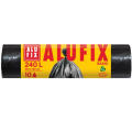 Worki na odpady ALUFIX Basic HDPE, bez wiązania, czarne 240L x 10 sztuk