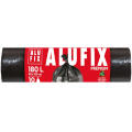 Worki na odpady ALUFIX Premium LDPE, mocne do dużych i ciężkich odpadów, bez wiązania, czarne 180L x 10 sztuk