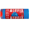 Worki na odpady ALUFIX Premium LDPE, ściągane taśmą, niebieskie 60L x 15 sztuk