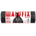 Worki na odpady ALUFIX Standard HDPE, bez wiązania, czarne 60L x 20 sztuk