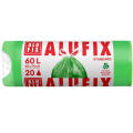 Worki na odpady ALUFIX Standard HDPE, ściągane taśmą, zielone 60L x 20 sztuk